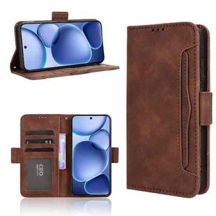 For OPPO Find X8s 5G Skin Feel Calf Texture Card Slots Leather Phone Case(Brown)