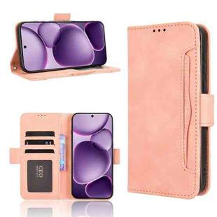 For OPPO Find X8s+ 5G Skin Feel Calf Texture Card Slots Leather Phone Case(Pink)