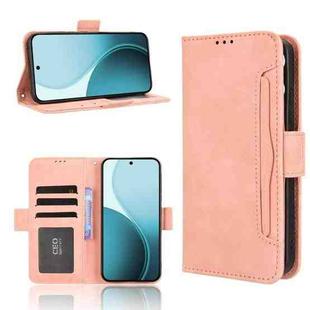 For OPPO Reno14 F 5G Skin Feel Calf Texture Card Slots Leather Phone Case(Pink)