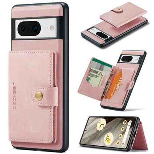 For Google Pixel 8 JEEHOOD Retro Magnetic Detachable Wallet Phone Case(Pink)