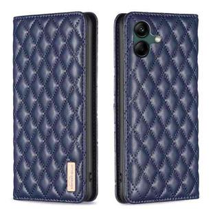 For Samsung Galaxy A05 Diamond Lattice Magnetic Leather Flip Phone Case(Blue)
