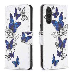 For Samsung Galaxy A25 5G Colored Drawing Pattern Leather Phone Case(Butterflies)