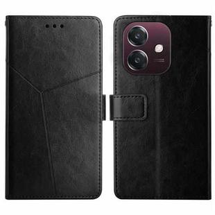 For OPPO A3 4G Global / 5G Global Y-shaped Pattern Flip Leather Phone Case(Black)