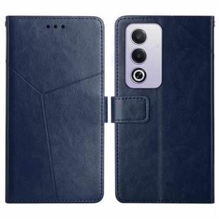 For OPPO A3 Pro 5G India / K12x 5G Global Y-shaped Pattern Flip Leather Phone Case(Blue)