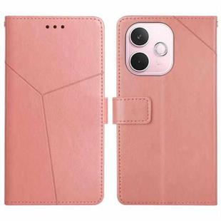 For OPPO A5 Pro 5G Global Y-shaped Pattern Flip Leather Phone Case(Pink)