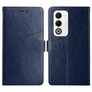 For OPPO A5 5G Global Y-shaped Pattern Flip Leather Phone Case(Blue)