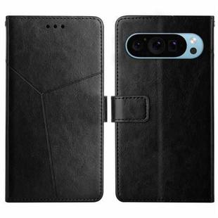 For Google Pixel 9 Y-shaped Pattern Flip Leather Phone Case(Black)