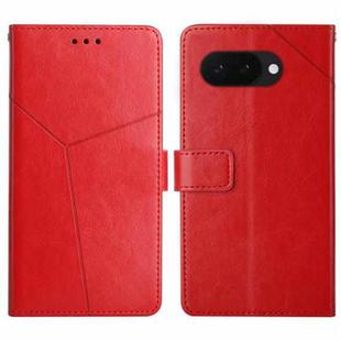 For Google Pixel 9a Y-shaped Pattern Flip Leather Phone Case(Red)