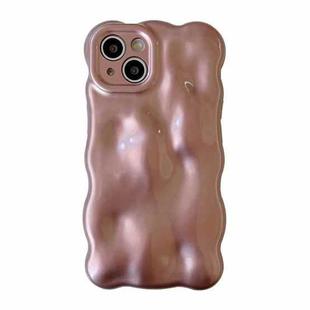 For iPhone 14 Wave Bubbles TPU Phone Case(Pearlescent Brown)