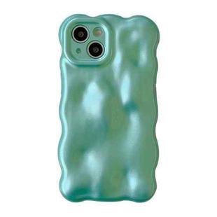 For iPhone 14 Wave Bubbles TPU Phone Case(Pearlescent Green)
