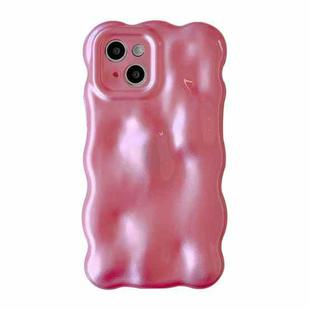 For iPhone 14 Wave Bubbles TPU Phone Case(Pearlescent Pink)