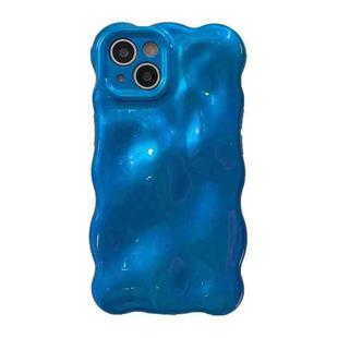 For iPhone 14 Wave Bubbles TPU Phone Case(Blue)