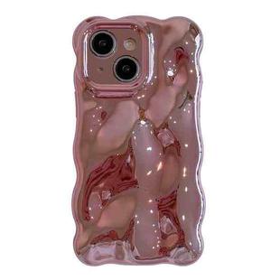 For iPhone 14 Wave Bubbles TPU Phone Case(Painted Pink)