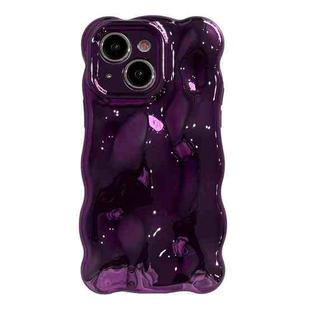 For iPhone 14 Wave Bubbles TPU Phone Case(Painted Purple)