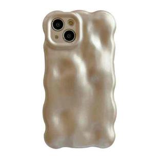 For iPhone 13 Wave Bubbles TPU Phone Case(Champagne Gold)