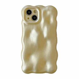 For iPhone 13 Wave Bubbles TPU Phone Case(Pearlescent Yellow)