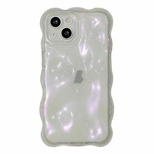 For iPhone 13 Wave Bubbles TPU Phone Case(Clear Glitter Pink)