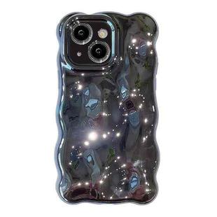 For iPhone 13 Wave Bubbles TPU Phone Case(Painted Blue)