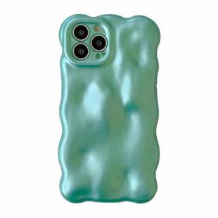 For iPhone 13 Pro Max Wave Bubbles TPU Phone Case(Pearlescent Green)