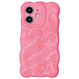 For iPhone 12 Wave Bubbles TPU Phone Case(Baby Rose Red)