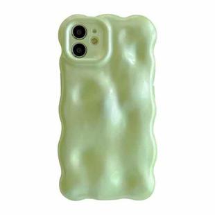 For iPhone 12 Wave Bubbles TPU Phone Case(Green)