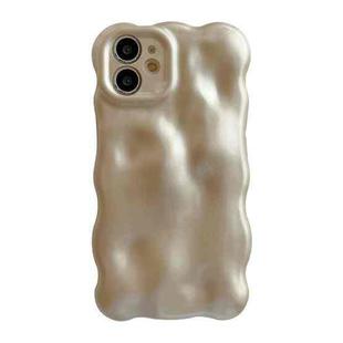 For iPhone 12 Wave Bubbles TPU Phone Case(Champagne Gold)