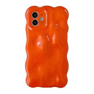 For iPhone 12 Wave Bubbles TPU Phone Case(Pearlescent Orange)