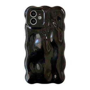 For iPhone 12 Wave Bubbles TPU Phone Case(Pearlescent Black)