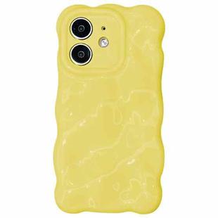 For iPhone 12 Wave Bubbles TPU Phone Case(Baby Yellow)