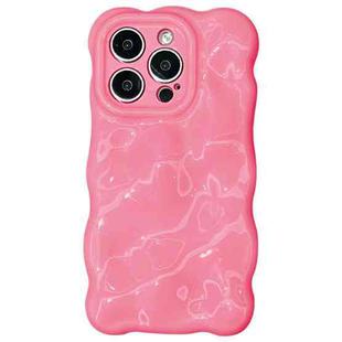 For iPhone 12 Pro Wave Bubbles TPU Phone Case(Baby Rose Red)