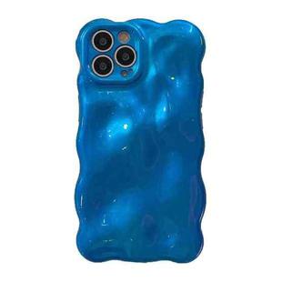 For iPhone 12 Pro Wave Bubbles TPU Phone Case(Blue)