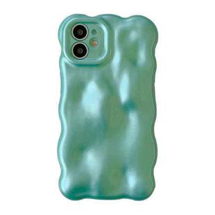 For iPhone 11 Wave Bubbles TPU Phone Case(Pearlescent Green)