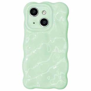 For iPhone 15 Wave Bubbles TPU Phone Case(Baby Green)