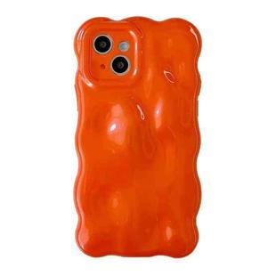 For iPhone 15 Plus Wave Bubbles TPU Phone Case(Pearlescent Orange)