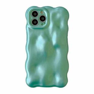 For iPhone 15 Pro Max Wave Bubbles TPU Phone Case(Pearlescent Green)