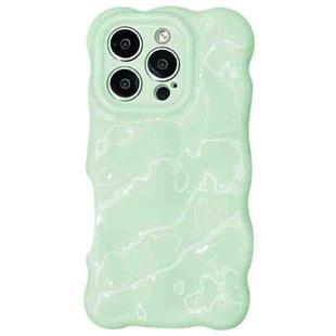 For iPhone 16 Pro Max Wave Bubbles TPU Phone Case(Baby Green)