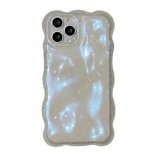 For iPhone 16 Pro Max Wave Bubbles TPU Phone Case(Glitter Blue)