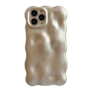 For iPhone 16 Pro Max Wave Bubbles TPU Phone Case(Champagne Gold)