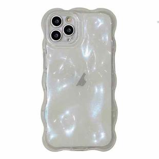 For iPhone 16 Pro Max Wave Bubbles TPU Phone Case(Clear Glitter Pink)