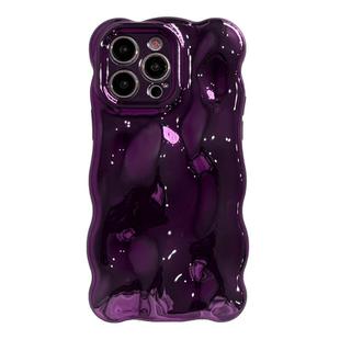 For iPhone 16 Pro Max Wave Bubbles TPU Phone Case(Painted Purple)