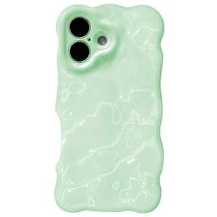 For iPhone 16 Plus Wave Bubbles TPU Phone Case(Baby Green)