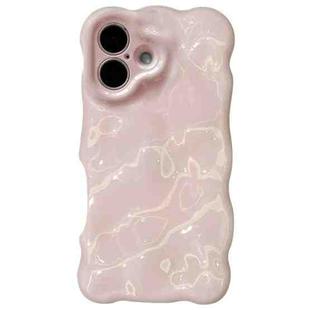 For iPhone 16 Plus Wave Bubbles TPU Phone Case(Baby Pink)
