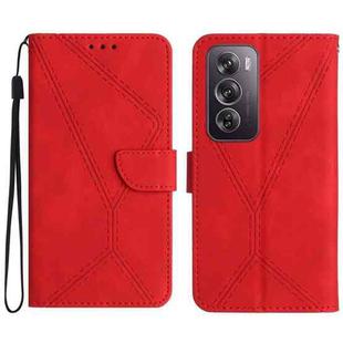 For OPPO Reno12 Pro 5G Global Stitching Embossed Leather Phone Case(Red)