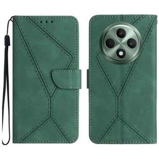 For OPPO Reno12 F 5G Global Stitching Embossed Leather Phone Case(Green)