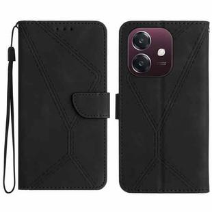 For OPPO A3 4G Global / 5G Global Stitching Embossed Leather Phone Case(Black)