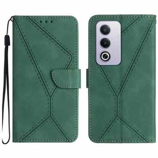 For OPPO A3 Pro 5G India / K12x 5G Global Stitching Embossed Leather Phone Case(Green)