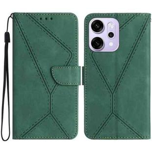 For OPPO Reno14 Pro 5G Global Stitching Embossed Leather Phone Case(Green)