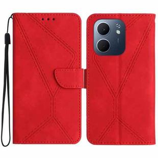 For OPPO A5x 4G Global / 5G Global Stitching Embossed Leather Phone Case(Red)
