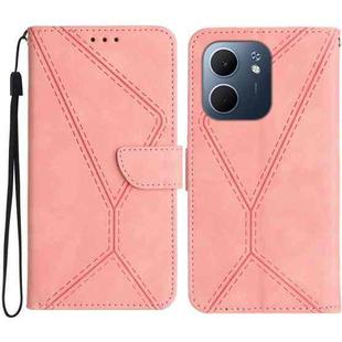For OPPO A5x 4G Global / 5G Global Stitching Embossed Leather Phone Case(Pink)