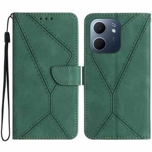 For OPPO A5x 4G Global / 5G Global Stitching Embossed Leather Phone Case(Green)